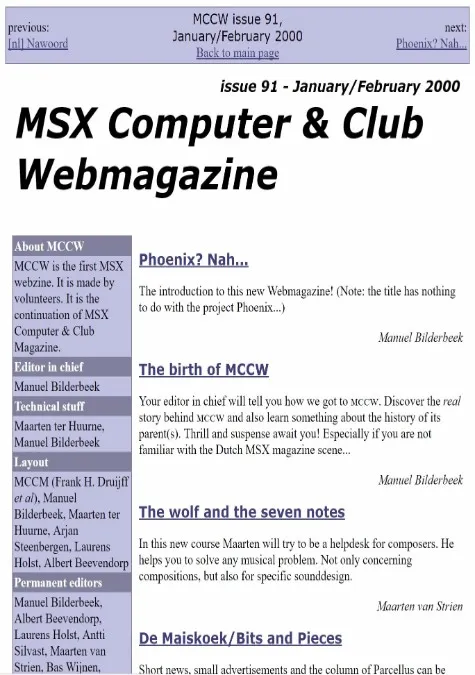 Cover nr. 91 – jan/feb 2000
