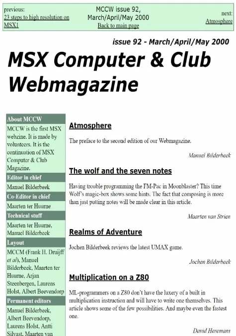 Cover nr. 92 – mrt/apr/mei 2000